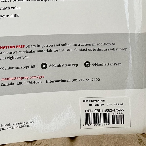 5 lb GRE Practice Problems Manhattan Prep - like new not worked on - Picture 5 of 6